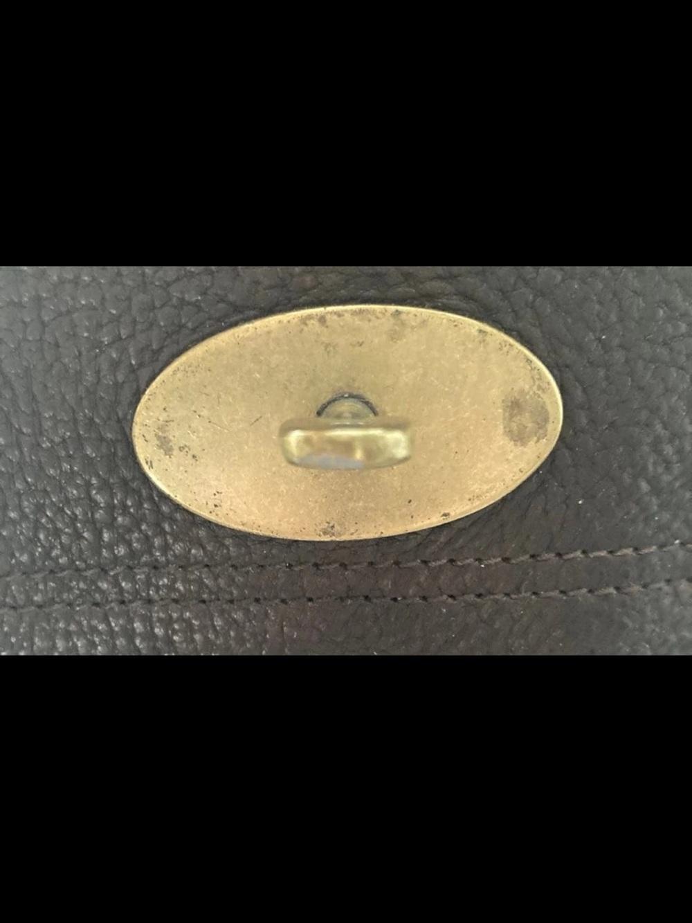 Mulberry Dark Brown Leather Satchel with Gold Turn-Lock - Picture 5 of 16